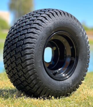 8_inch_black_steel_oem-golf_cart_wheels_18x8.5-8-WDT_P332-Multi-trac-turf-tires-combo