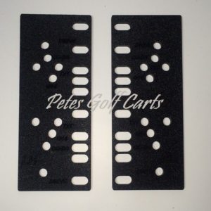 Front Seat Back Mounting Index Plate Brackets - Pair of 2 (Universal Adapter for Club Car, E-Z-GO, Yamaha, and more)