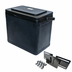 Economy Black Golf Cart Cooler with Universal Mounting Brackets