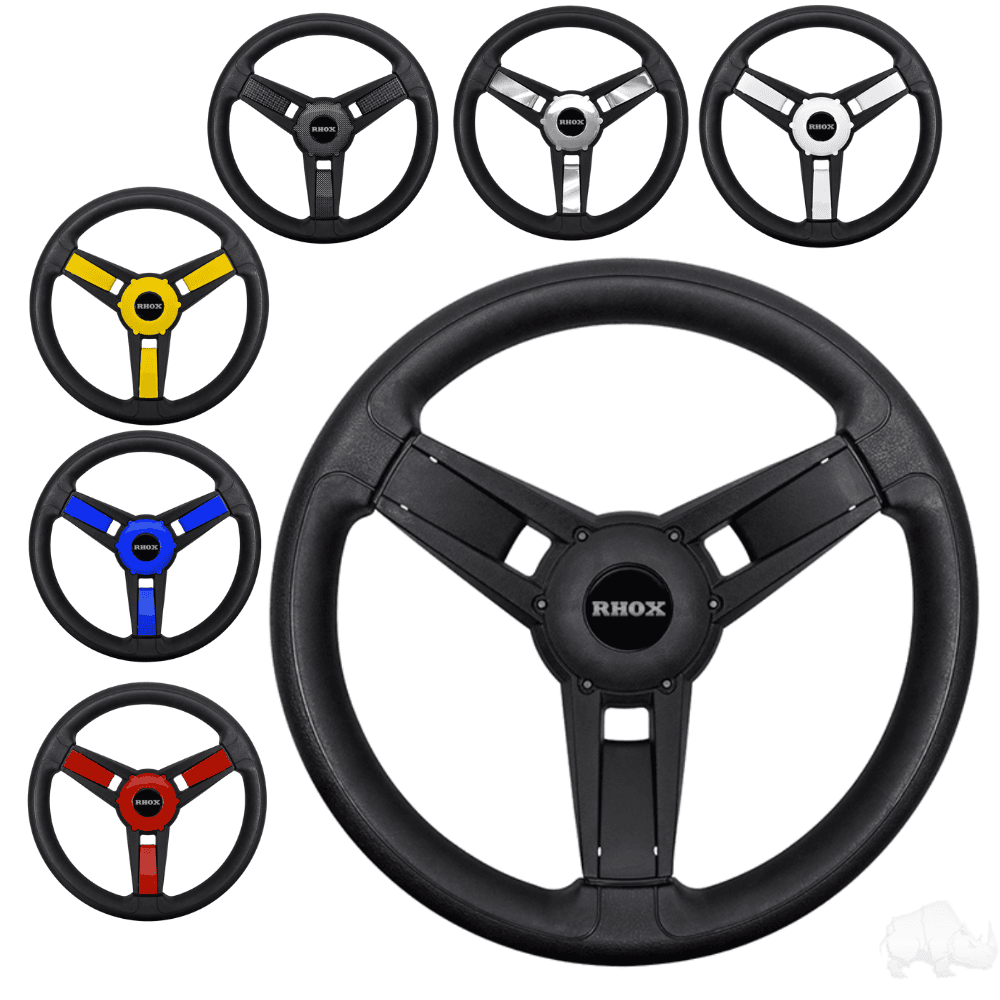 Giazza Black Golf Cart Steering Wheel for Club Car Tempo, Onward & Precedent (Multiple Colors Available!)