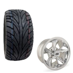 American Racing Golf Cart Torque Thrust II Wheel and Tire Combo Street Tread 22x11x12