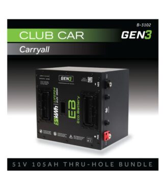 Eco Battery 51V 105Ah lithium battery bundle for Club Car Carryall Golf Carts
