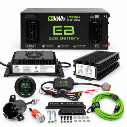 Eco Battery B-3131 Club Car factory lithium 51V 105Ah Skinny battery kit