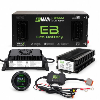 Eco Battery B-3131 Club Car factory lithium 51V 105Ah Skinny battery kit