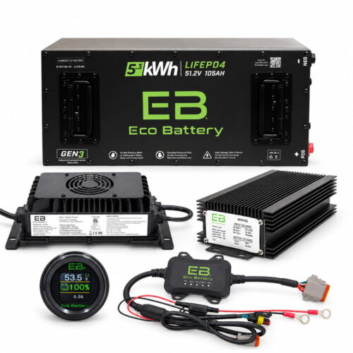 Eco Battery B-3131 Club Car factory lithium 51V 105Ah Skinny battery kit