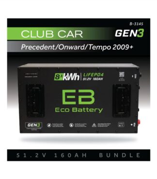 Eco Battery 51V 160Ah lithium battery bundle for Club Car Precedent Onward Tempo 2009+