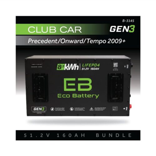 Eco Battery 51V 160Ah lithium battery bundle for Club Car Precedent Onward Tempo 2009+