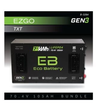 Eco Battery 70V 105Ah lithium battery bundle for EZGO TXT