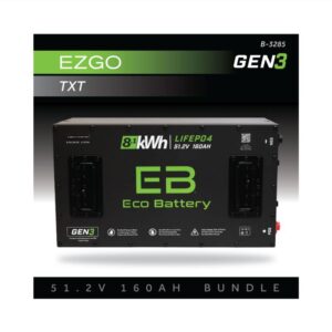 Eco Battery 51V / 48V 160Ah Lithium Battery Bundle for EZGO TXT