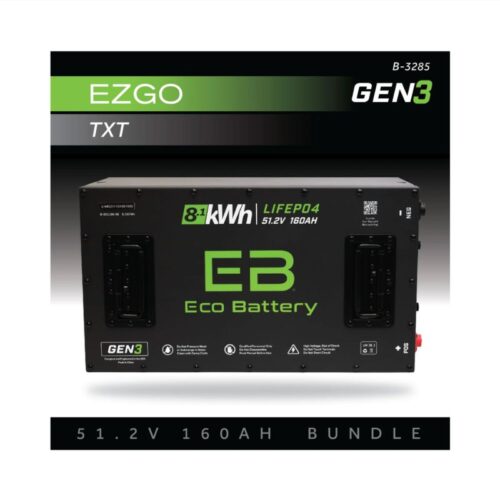 Eco Battery 51V 160Ah lithium battery bundle for EZGO TXT