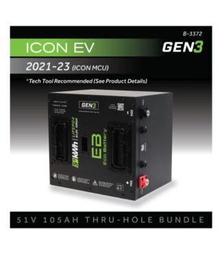 Eco Battery 51V 105Ah thru-hole lithium battery bundle for ICON EV 2021–2023
