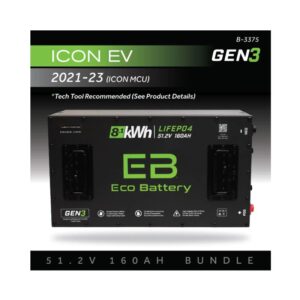 Eco Battery 48V 160Ah Lithium Battery Bundle for ICON EV 2021–2023 | ICON MCU