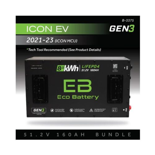 Eco Battery 51V 160Ah lithium battery bundle for ICON EV 2021–2023