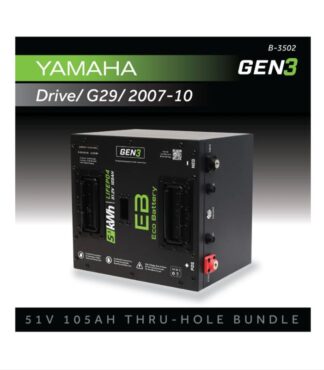 Eco Battery 51V 105Ah thru-hole lithium battery bundle for Yamaha Drive G29 2007–2010