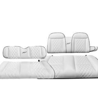 SGC Kozip Customer White Golf Cart Set Cushions Club Car, EZGO, Yamaha