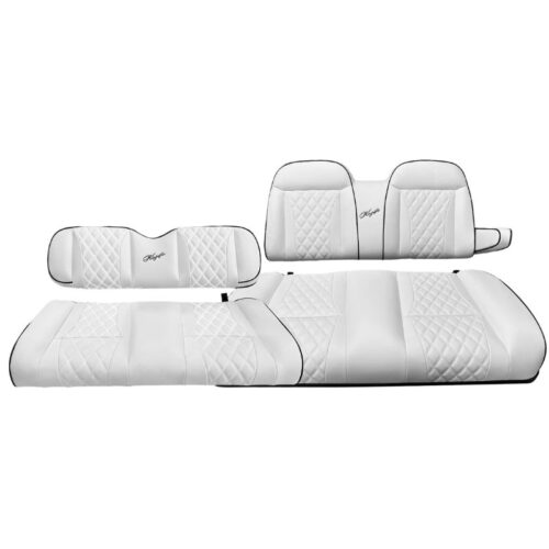 SGC Kozip Customer White Golf Cart Set Cushions Club Car, EZGO, Yamaha