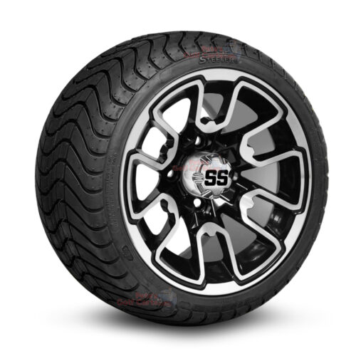 12-inch-lizard-black-machined-golf-cart-wheels-and-215-35-12-p825-street-tires-combo-ezgo-clubcar-yamaha-petesgolfcarts-BNDL-TR1212-WH1215