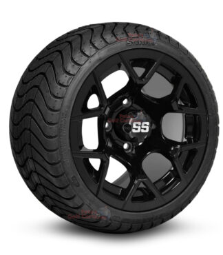 12-inch-rally-gloss-black-golf-cart-wheels-and-215-35-12-low-profile-p825-street-tires-combo-ezgo-clubcar-yamaha-petesgolfcarts-BNDL-TR1212-WH1227