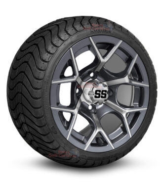 12-inch-rally-gunmetal-machined-golf-cart-wheels-and-215-35-12-P825-street-tires-combo-ezgo-clubcar-yamaha-petesgolfcarts-BNDL-TR1212-WH1229