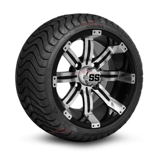 12-inch-tempest-black-machined-golf-cart-wheels-and-215-35-12-p825-street-tires-combo-ezgo-clubcar-yamaha-petesgolfcarts-BNDL-TR1212-WH1234