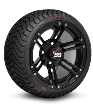 12-inch-terminator-gloss-black-golf-cart-wheels-and-215-35-12-P825-street-tires-combo-ezgo-clubcar-yamaha-petesgolfcarts-BNDL-TR1212-WH1236