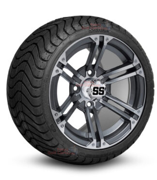 12-inch-terminator-gunmetal-machined-golf-cart-wheels-and-215-35-12-P825-street-tires-combo-ezgo-clubcar-yamaha-petesgolfcarts-BNDL-TR1212-WH1238
