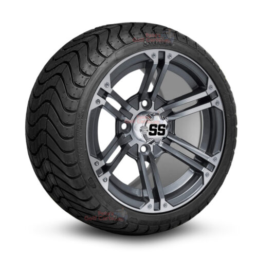 12-inch-terminator-gunmetal-machined-golf-cart-wheels-and-215-35-12-P825-street-tires-combo-ezgo-clubcar-yamaha-petesgolfcarts-BNDL-TR1212-WH1238