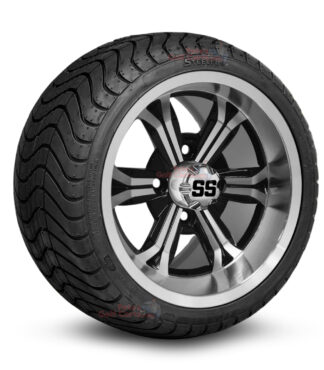 12-inch-transformer-black-machined-golf-cart-wheels-and-215-35-12-p825-street-tires-combo-ezgo-clubcar-yamaha-petesgolfcarts-BNDL-TR1212-WH1240