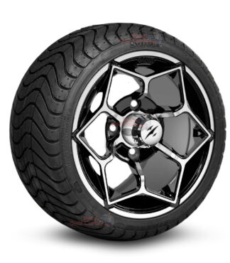 12-inch-hammerhead-black-machined-golf-cart-wheels-and-215-35-12-p825-street-tires-combo-ezgo-clubcar-yamaha-petesgolfcarts-BNDL-TR1212-WH1266
