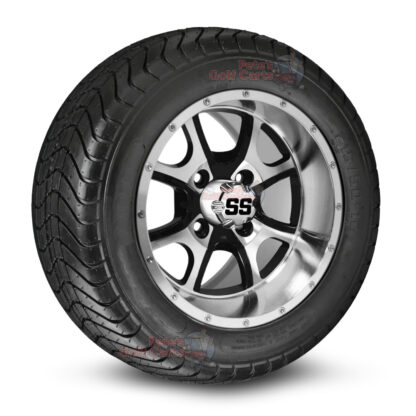 12-inch-predator-black-machined-golf-cart-wheels-and-215-50-12-DOT-street-tires-combo-ezgo-clubcar-yamaha-petesgolfcarts-BNDL-TR1213-WH1225