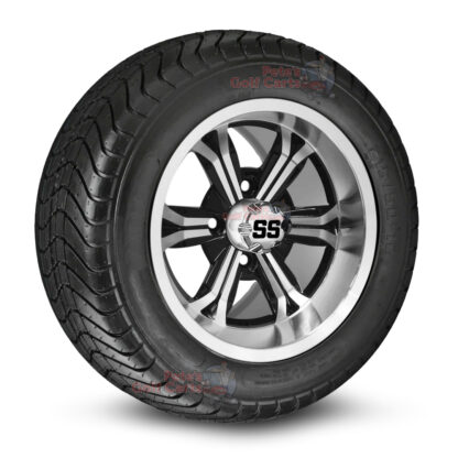 12-inch-transformer-black-machined-golf-cart-wheels-and-215-50-12-DOT-street-tires-combo-ezgo-clubcar-yamaha-petesgolfcarts-BNDL-TR1213-WH1240