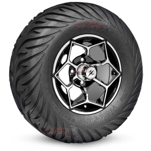 BNDL-TR1215-WH1266-SGC 12″ Hammerhead Machined Black Wheel – STEELENG 23”x10.5”-12” HELLFIRE Street Tire DOT approved