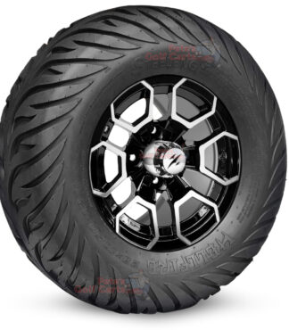 BNDL-TR1215-WH1271- SGC 12″ Talon Machined Black Wheel andSTEELENG 23”x10.5”-12” HELLFIRE Street Tire DOT approved