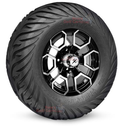 BNDL-TR1215-WH1271- SGC 12″ Talon Machined Black Wheel andSTEELENG 23”x10.5”-12” HELLFIRE Street Tire DOT approved