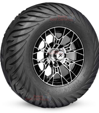 BNDL-TR1215-WH1275 SGC 12″ Tarantula Machined Black Wheel and STEELENG 23”x10.5”-12” HELLFIRE Street Tire DOT approved
