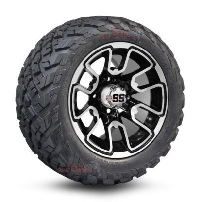 12-inch-lizard-black-machined-golf-cart-wheels-and-20-10-12-ironclad-all-terrain-tires-combo-ezgo-clubcar-yamaha-petesgolfcarts-BNDL-TR1216-WH1215
