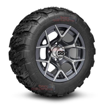 12-inch-rally-gunmetal-golf-cart-wheels-and-20x10-12-aurora-all-terrain-tires-combo-ezgo-clubcar-yamaha-petesgolfcarts-BNDL-TR1282-WH1229