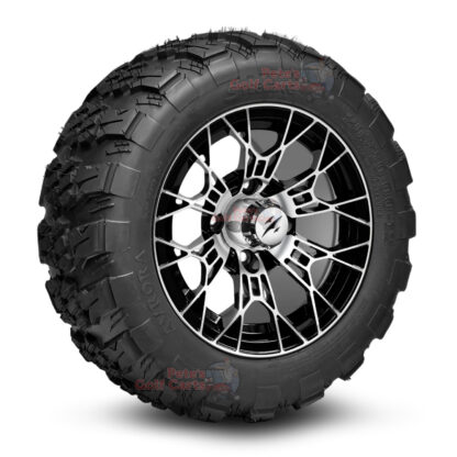 12-inch-tarantula-black-machined-golf-cart-wheels-and-20x10-12-all-terrain-tires-combo-ezgo-clubcar-yamaha-petesgolfcarts-BNDL-TR1282-WH1275