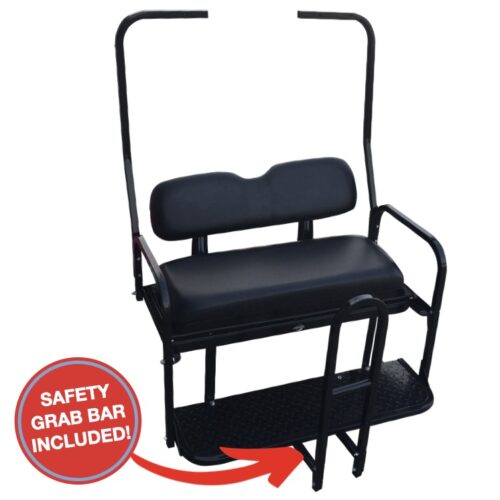 Club-Car-DS-Golf-Cart-Rear-Seat-kit-1982-2002.5-Old-Style-Black-Cushions-Includes-Rear-Safety-Grab-Bar-closed-free-grab-bar