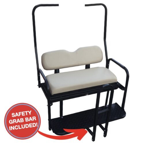 Club-Car-DS-Golf-Cart-Rear-Seat-kit-1982-2002.5-Old-Style-Buff-Cushions-Includes-Rear-Safety-Grab-Bar-closed-free-grab-bar