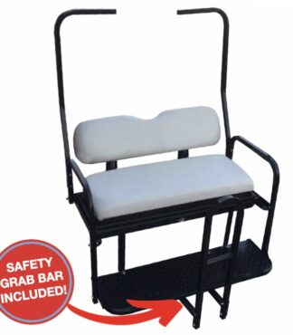 Club-Car-DS-Golf-Cart-Rear-Seat-kit-1982-2002.5-Old-Style-White-Cushions-Includes-Rear-Safety-Grab-Bar-closed-free-grab-bar