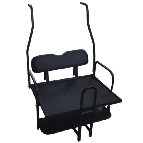 Club-Car-DS-Golf-Cart-Rear-Seat-kit-1982-2013-Old-Style-Black-Cushions-Includes-Rear-Safety-Grab-Bar-closed-free-grab-bar