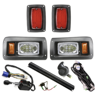 Club-Car-DS-LED-golf-cart-street-legal-light-kit-horn-turn-signals-12v-48v-flexvolt