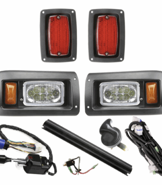 Club-Car-DS-LED-golf-cart-street-legal-light-kit-horn-turn-signals-12v-48v-flexvolt