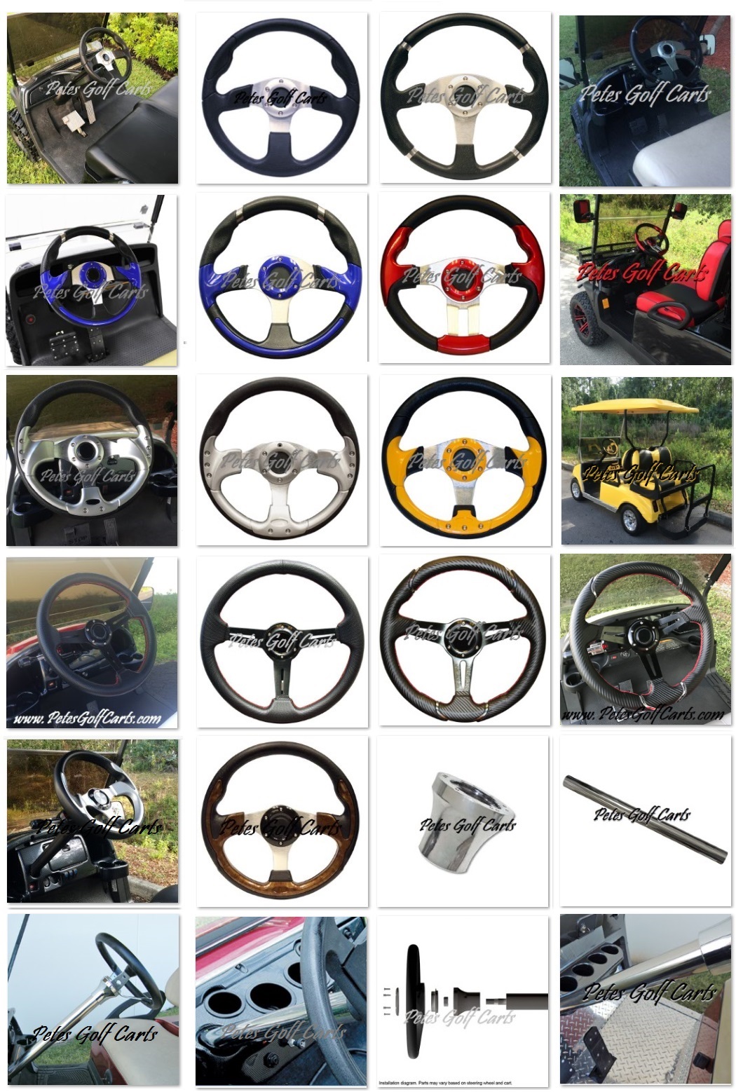 Club Car Onward Golf Cart Steering Wheel Dress Up Kit