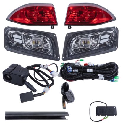 Club-car-tempo-street-legal-high-beam-LED-golf-cart-light-kit-horn-turn-signals-2018-newer