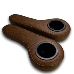 Custom Golf Cart Rear Seat Arm Rest Set Two Tone w/ Piping