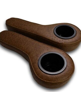 Custom Golf Cart Rear Seat Arm Rest Set Two Tone With Piping