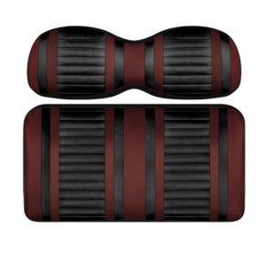 Custom Golf Cart Seat Black and Burgundy Stripe, Extreme Series by DoubleTake