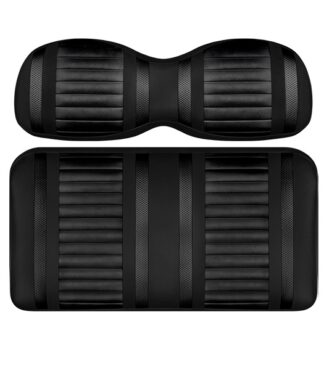 Custom Golf Cart Seat Black and Carbon Stripe Extreme